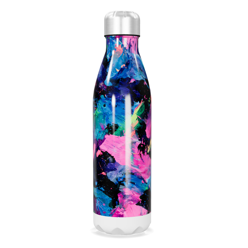 Garrafa Inox - Estampa Colorida Abstrata