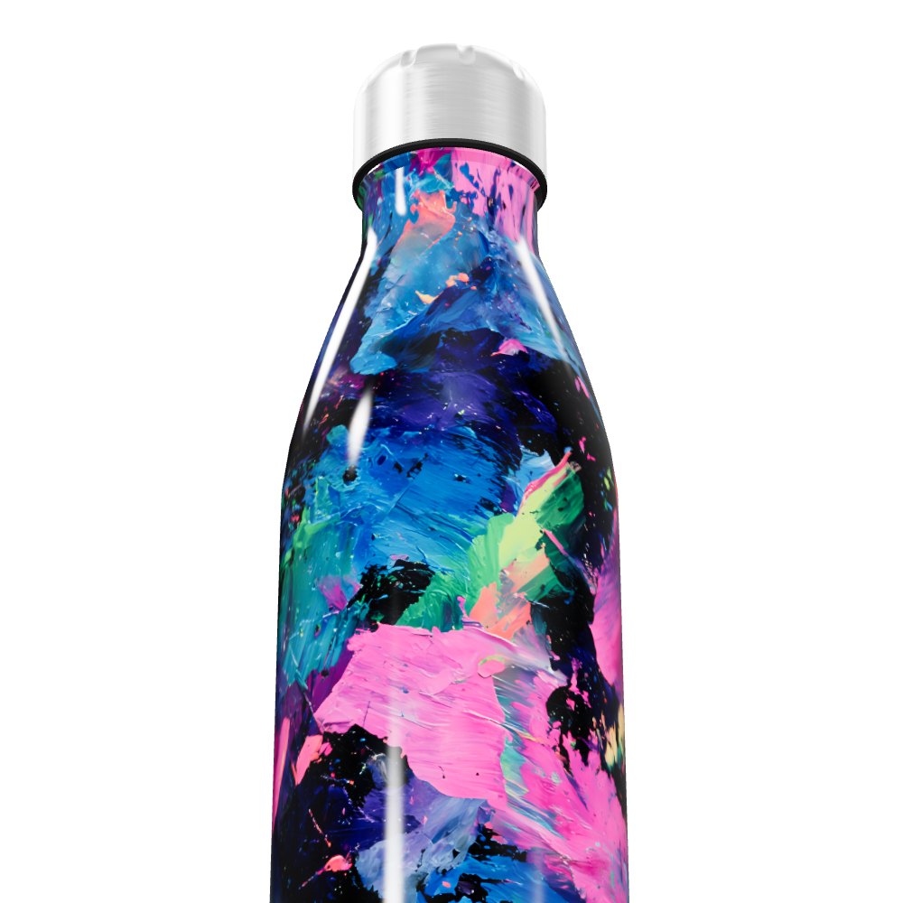 Garrafa Inox - Estampa Colorida Abstrata