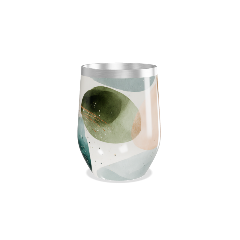 Copo Térmico Slim - Verde Abstrato Aço Inox