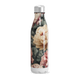 Garrafa Inox - Floral com Tampa Prata