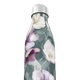 Garrafa Inox - Floral com Fundo Cinza