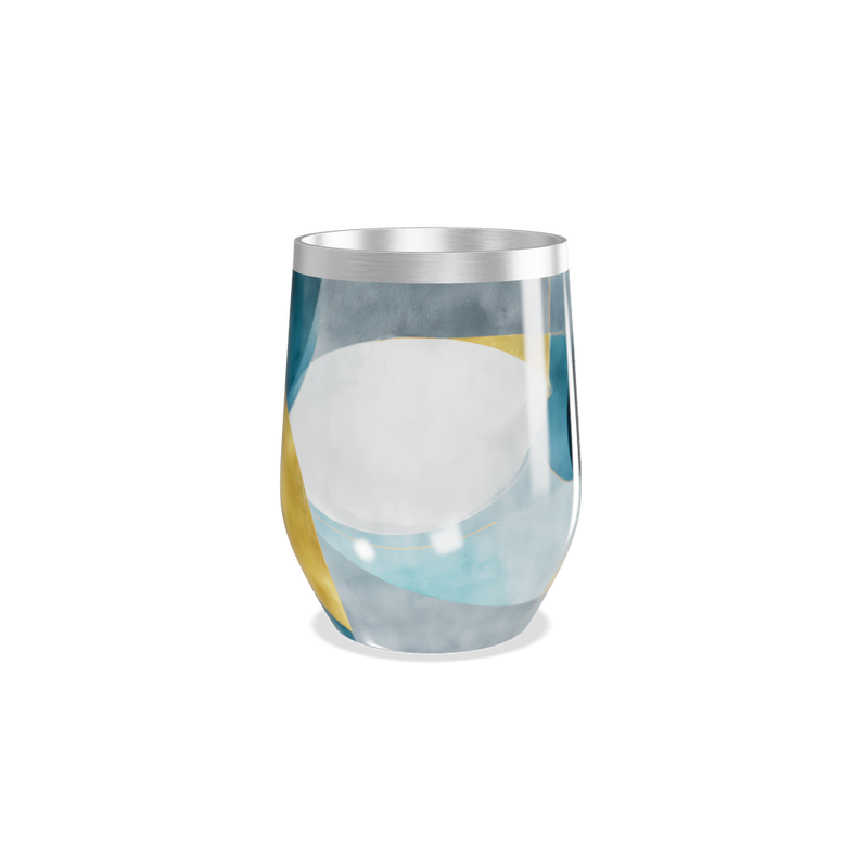 Copo Térmico Slim - Abstrato Azul Dourado