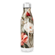 Garrafa Inox - Floral com Tampa Prata