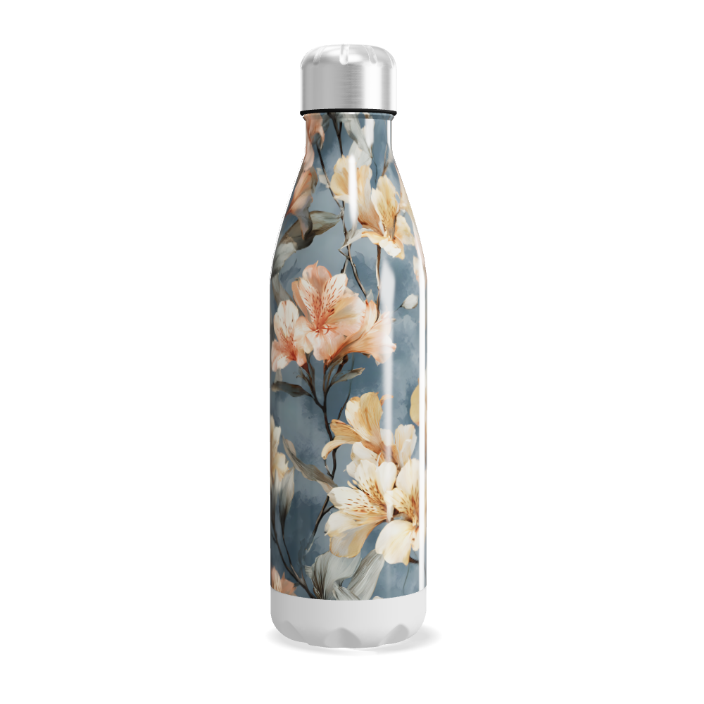 Garrafa Inox - Floral azul 500ml