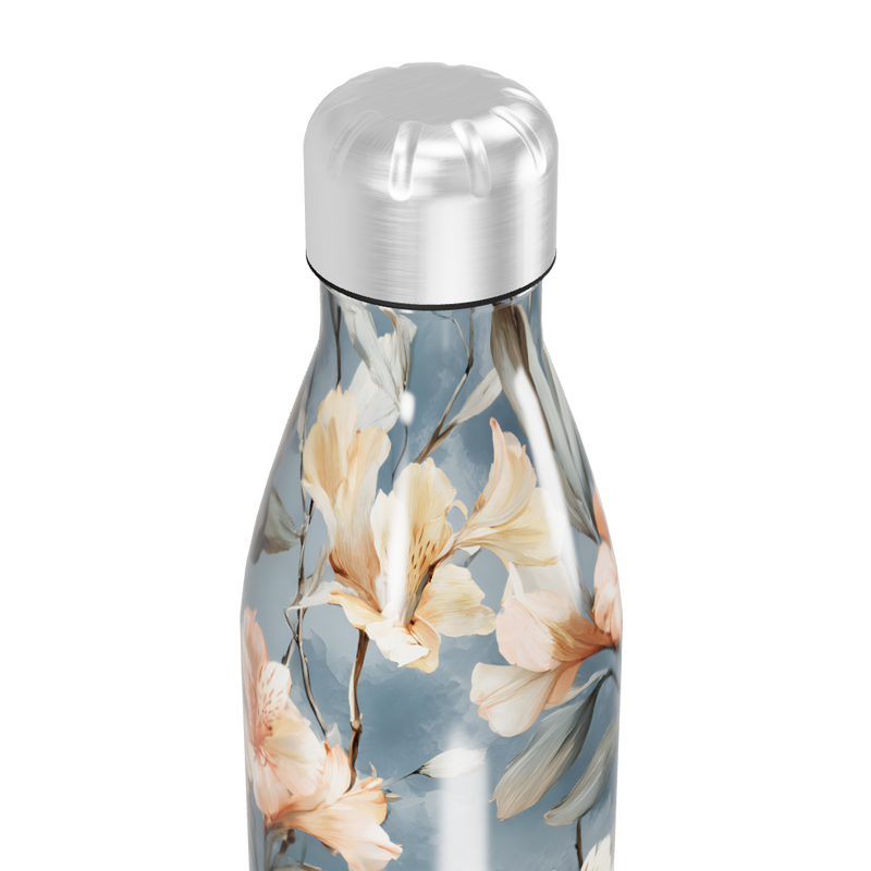 Garrafa Inox - Floral azul 750ml