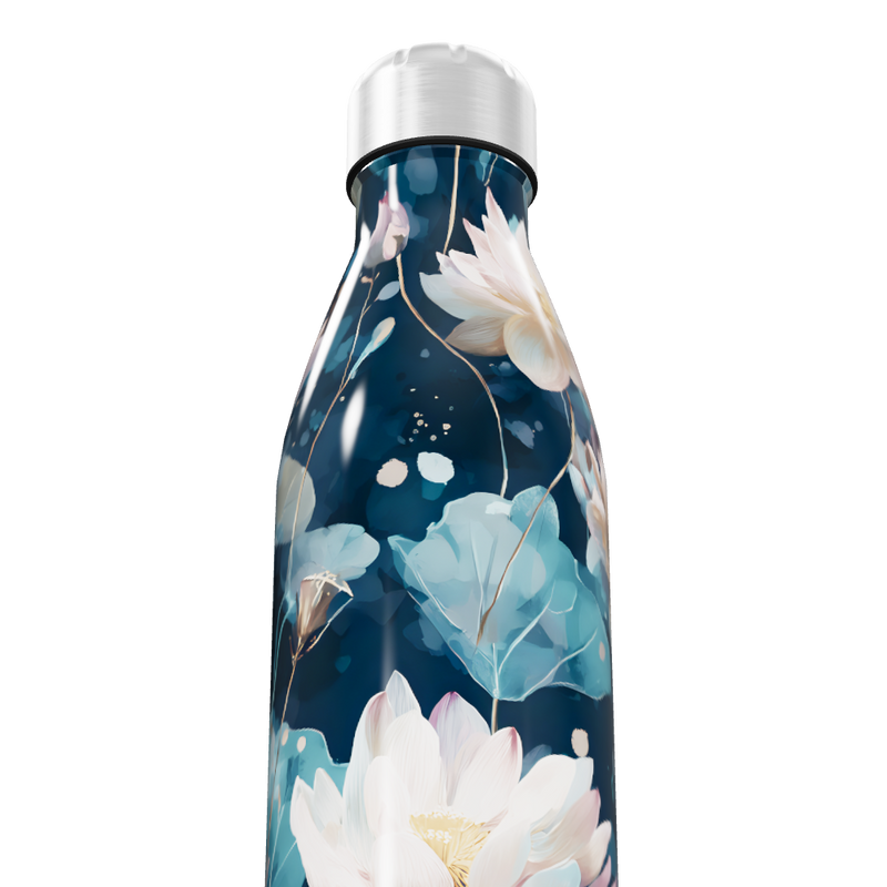Garrafa Inox - Floral Azul