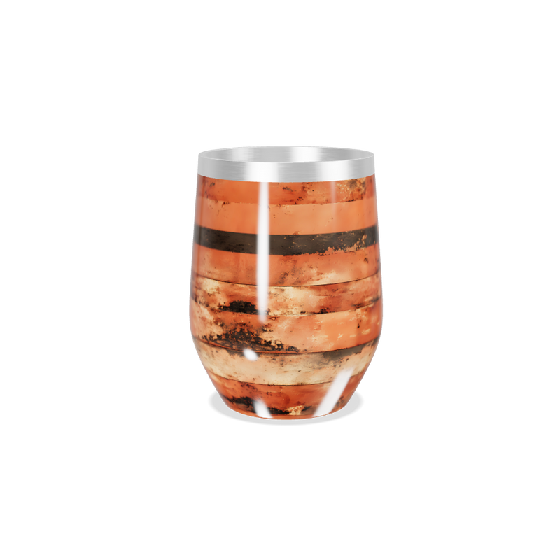 Copo Térmico Slim - Listras Terracota Aço