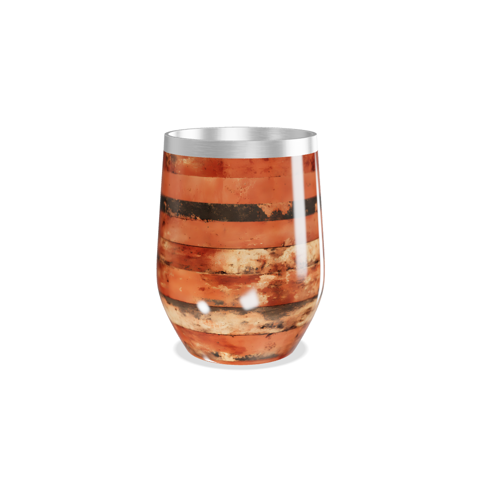 Copo Térmico Slim - Listras Terracota Aço