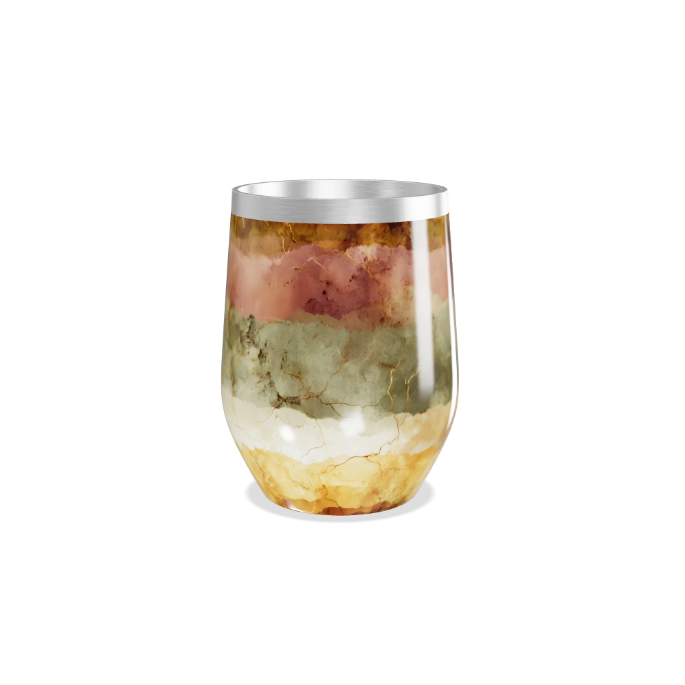 Copo Térmico Slim - Mármore Multicolorido Inox