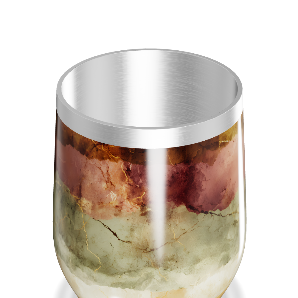 Copo Térmico Slim - Mármore Multicolorido Inox