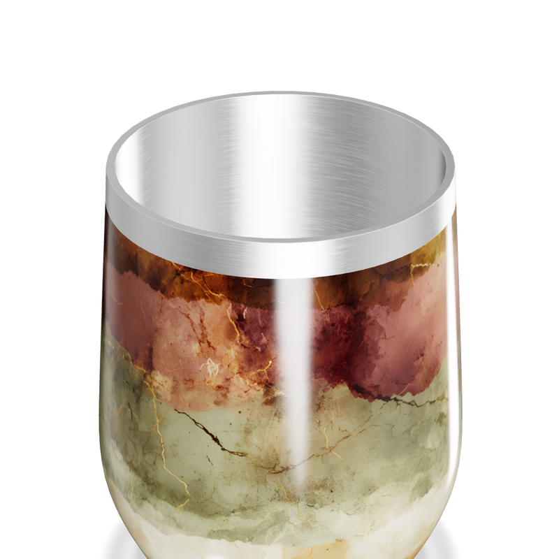 Copo Térmico Slim - Mármore Multicolorido Inox