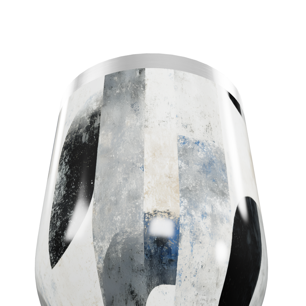 Copo Térmico Slim - Abstrato Preto e Branco