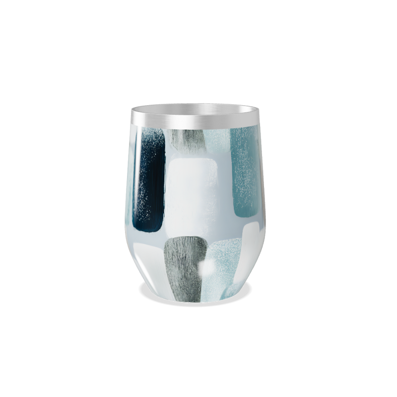 Copo Térmico Slim - Estampado Azul e Prata