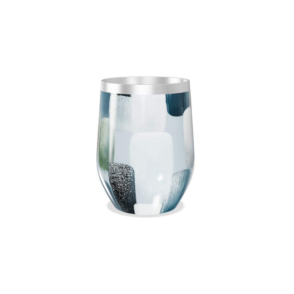 Copo Térmico Slim - Estampado Azul e Prata