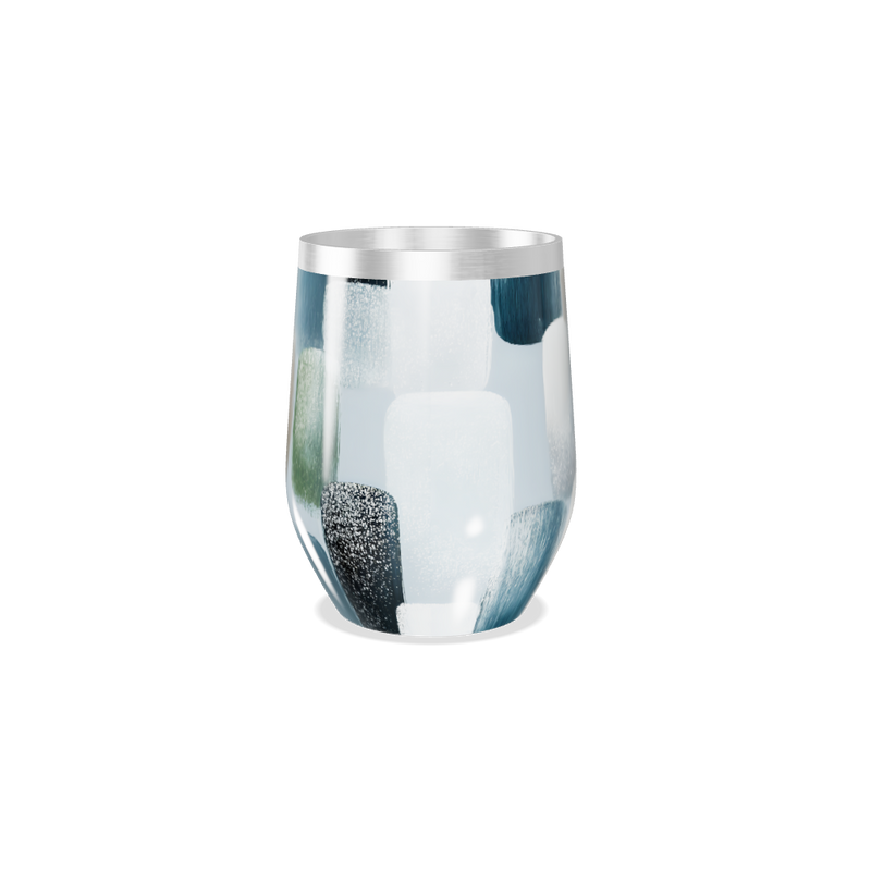 Copo Térmico Slim - Estampado Azul e Prata