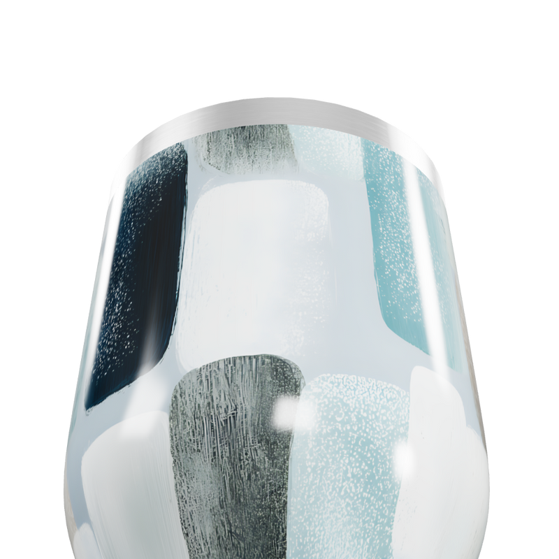 Copo Térmico Slim - Estampado Azul e Prata