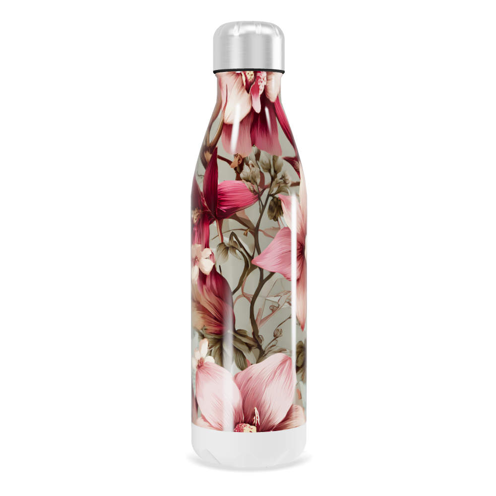 Garrafa Inox Floral - Estampa Flores Coloridas