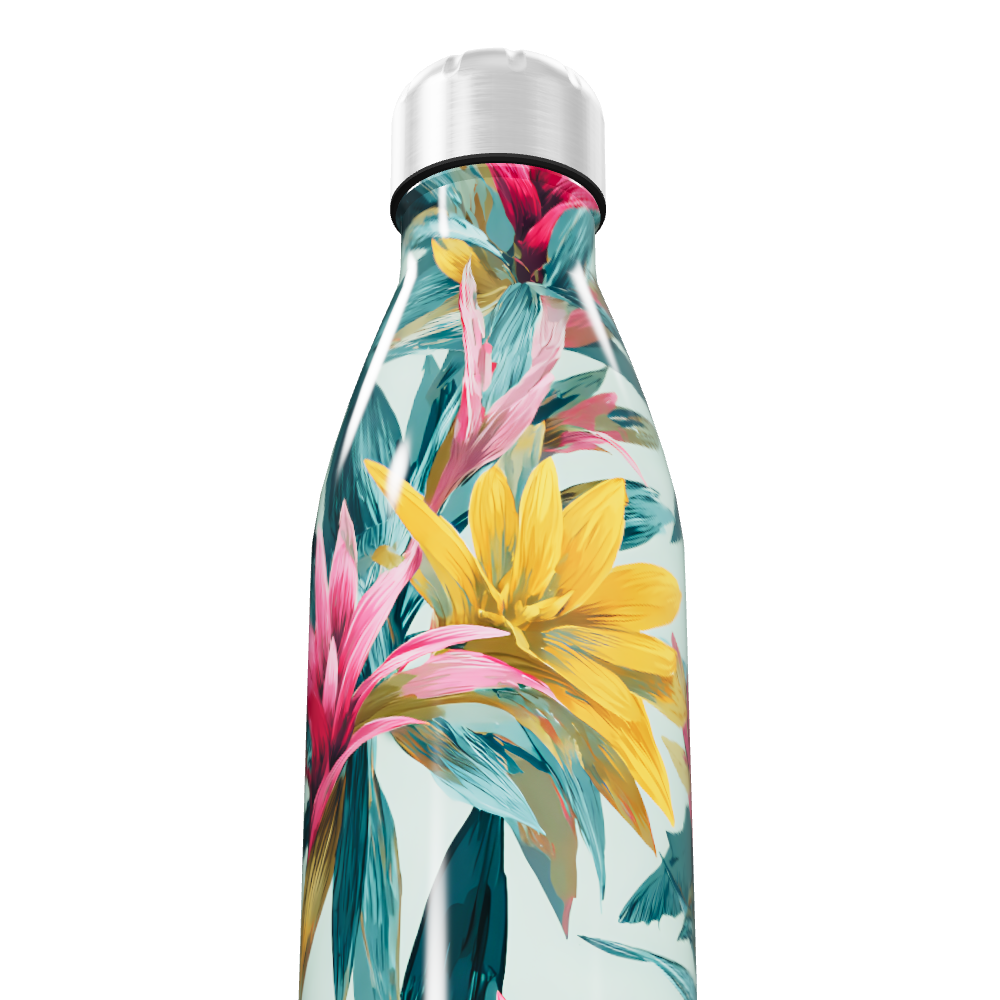 Garrafa Inox - Floral Multicolorida 500ml