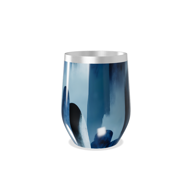 Copo Térmico Slim - Azul Aço Inox Abstrato