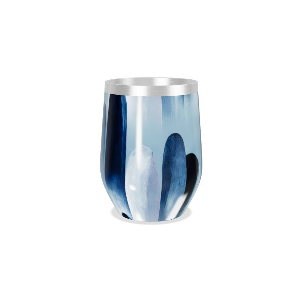 Copo Térmico Slim - Azul Aço Inox Abstrato