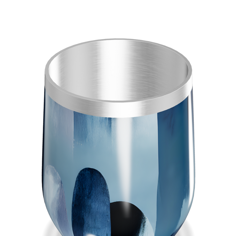Copo Térmico Slim - Azul Aço Inox Abstrato