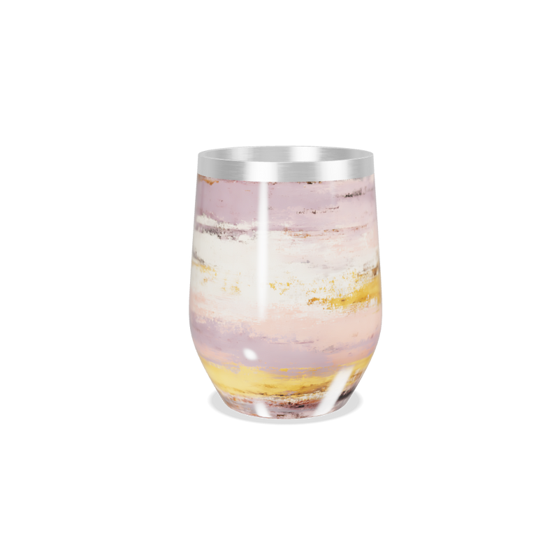 Copo Térmico Slim - Rosa e Amarelo Listrado