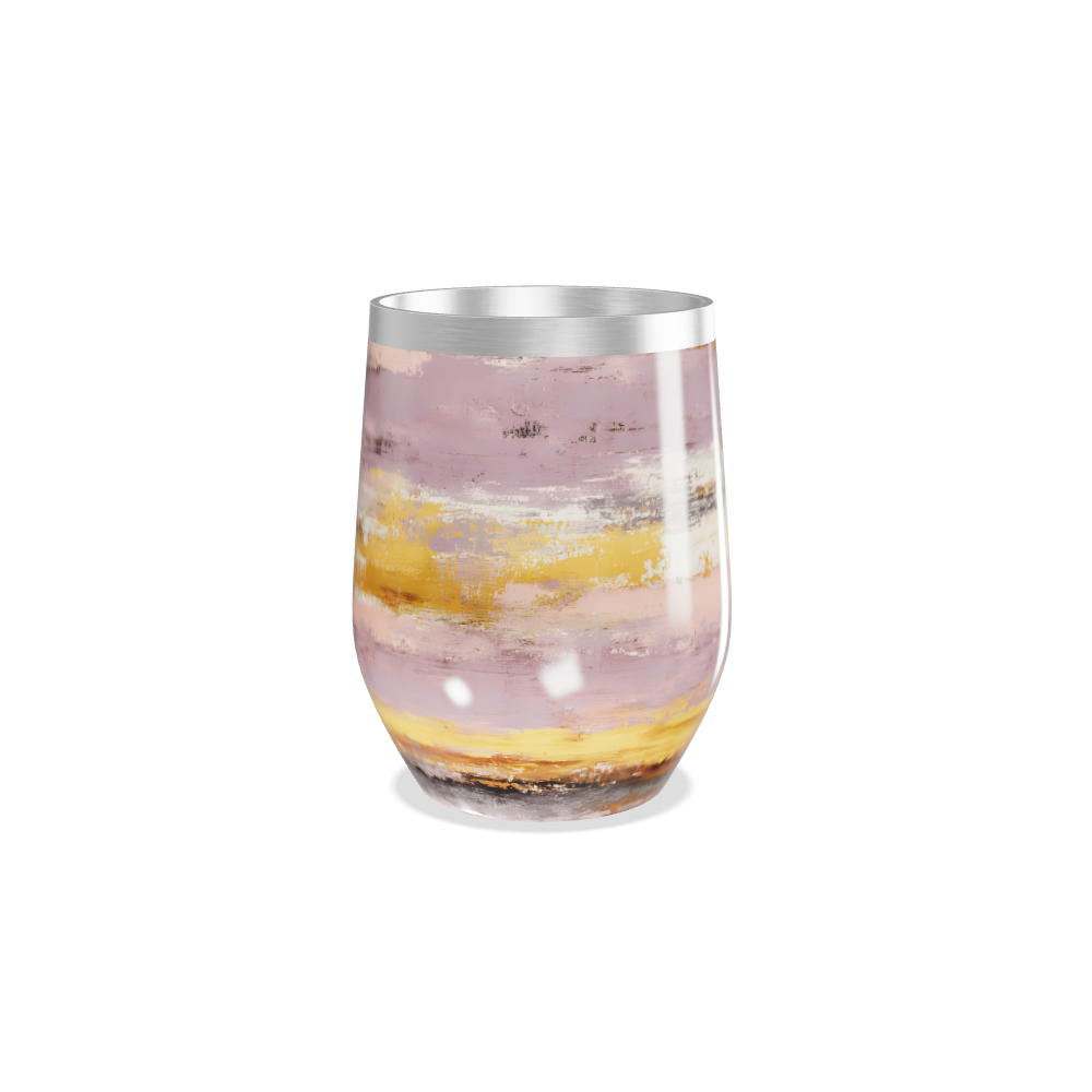 Copo Térmico Slim - Rosa e Amarelo Listrado