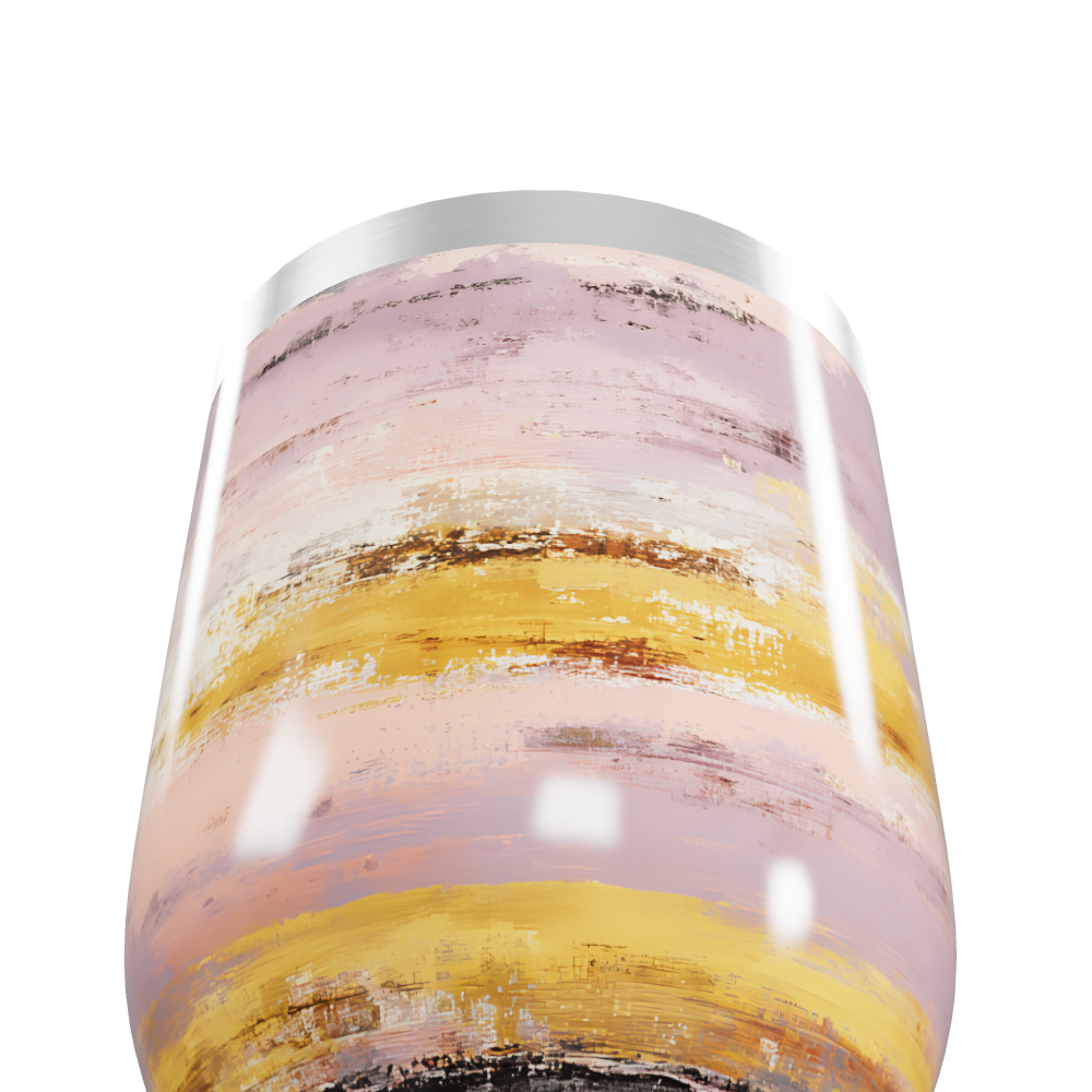 Copo Térmico Slim - Rosa e Amarelo Listrado