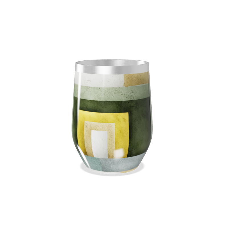 Copo Térmico Slim - Design Geométrico Colorido