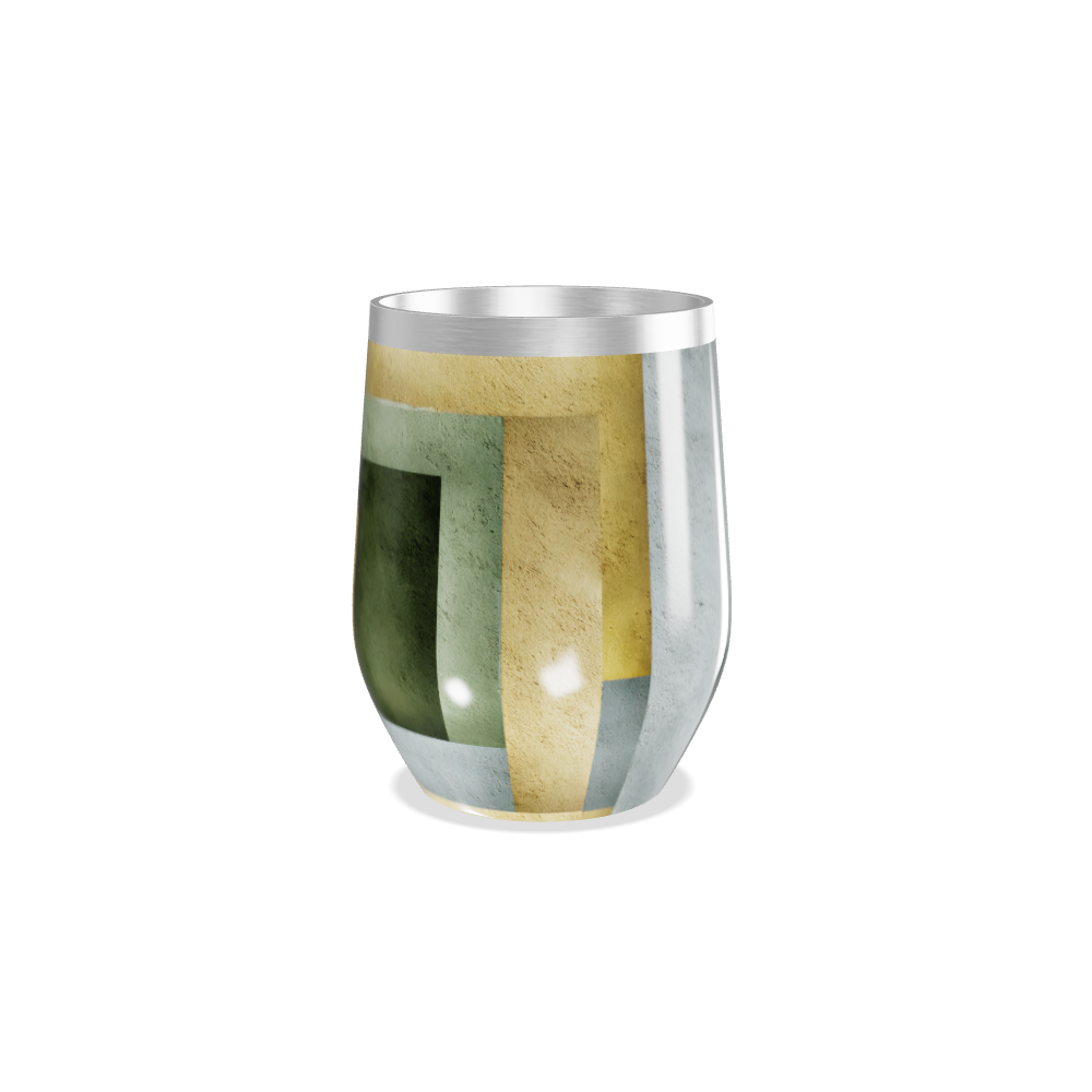 Copo Térmico Slim - Design Geométrico Colorido