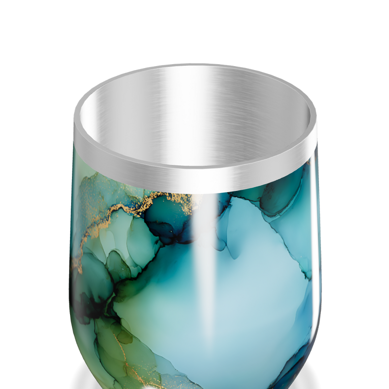 Copo Térmico Slim - Azul Mármore Inox