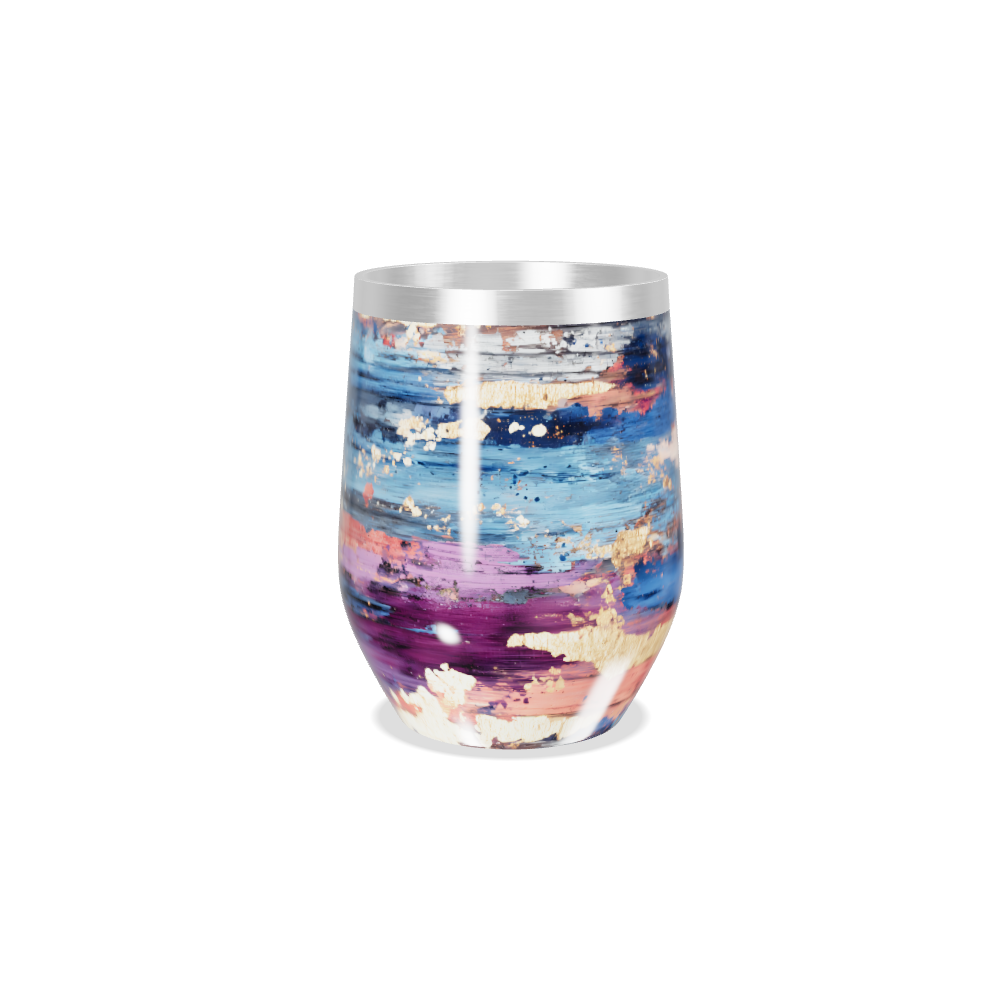 Copo Térmico Slim - Abstrato Multicolorido Inox