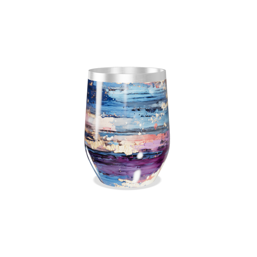 Copo Térmico Slim - Abstrato Multicolorido Inox