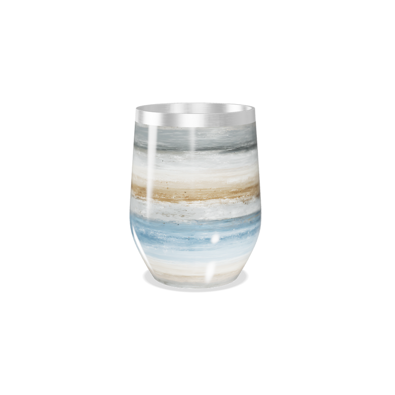 Copo Térmico Slim - Listrado Azul e Bege