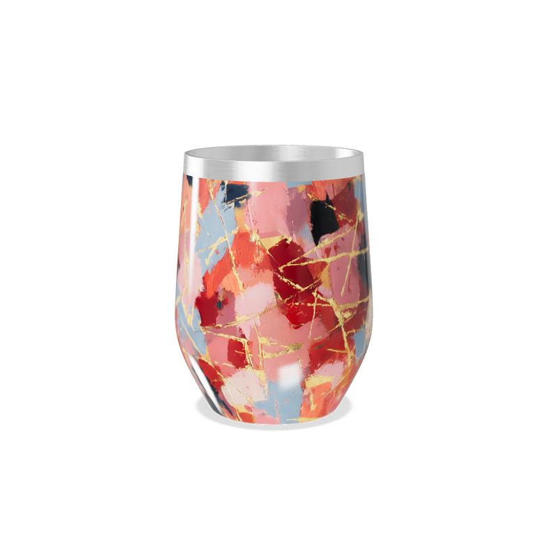 Copo Térmico Slim - Estampa Abstrata Colorida