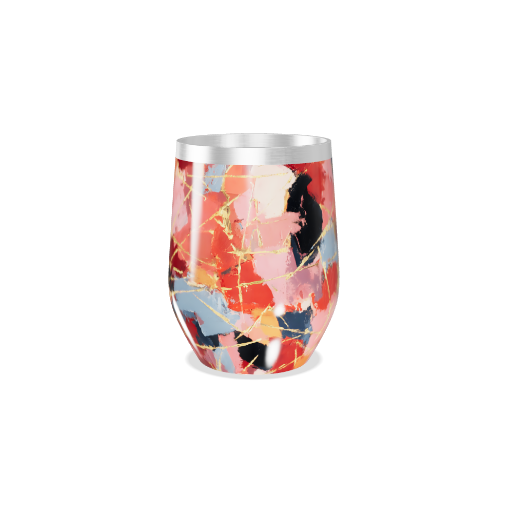 Copo Térmico Slim - Estampa Abstrata Colorida