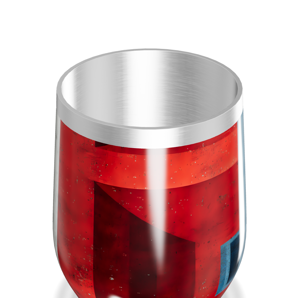 Copo Térmico Slim - Vermelho e Azul Inox