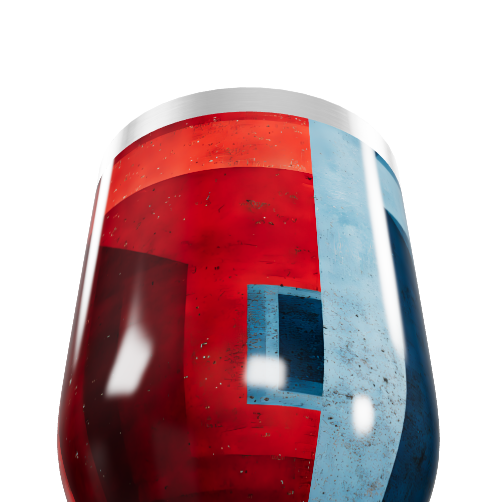 Copo Térmico Slim - Vermelho e Azul Inox