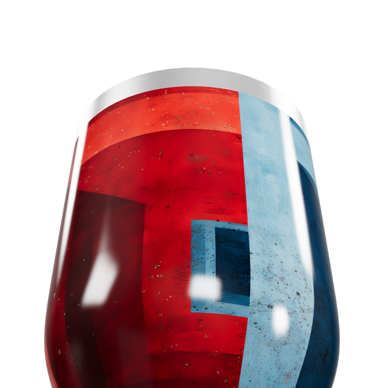 Copo Térmico Slim - Vermelho e Azul Inox