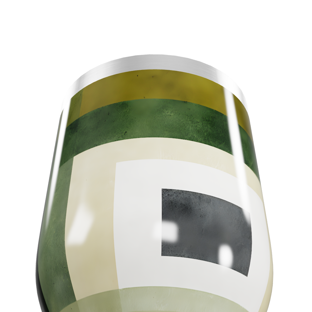 Copo Térmico Slim - Com Listras Verde e Bege