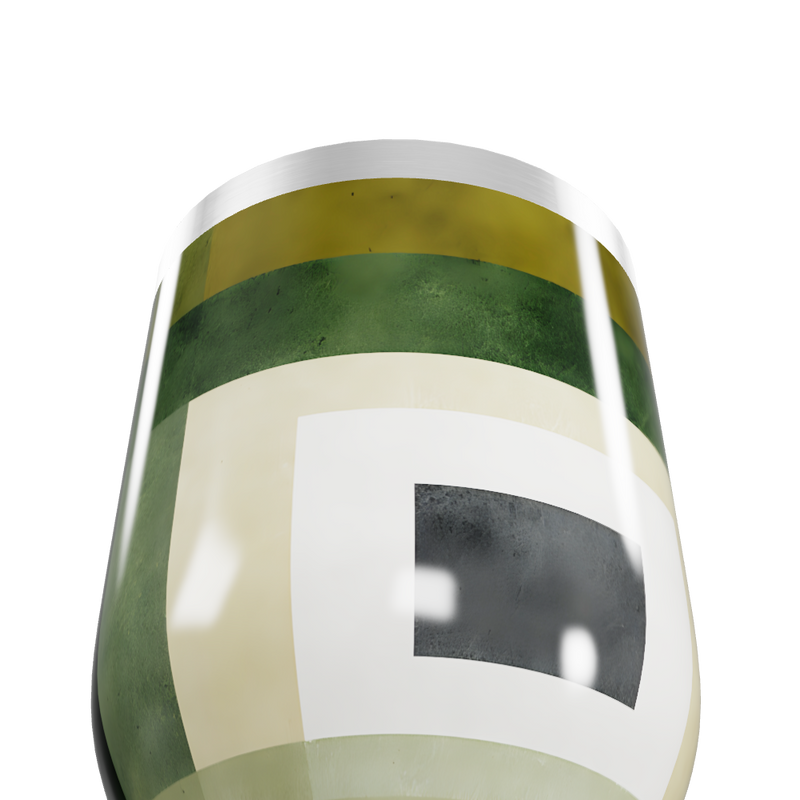 Copo Térmico Slim - Com Listras Verde e Bege