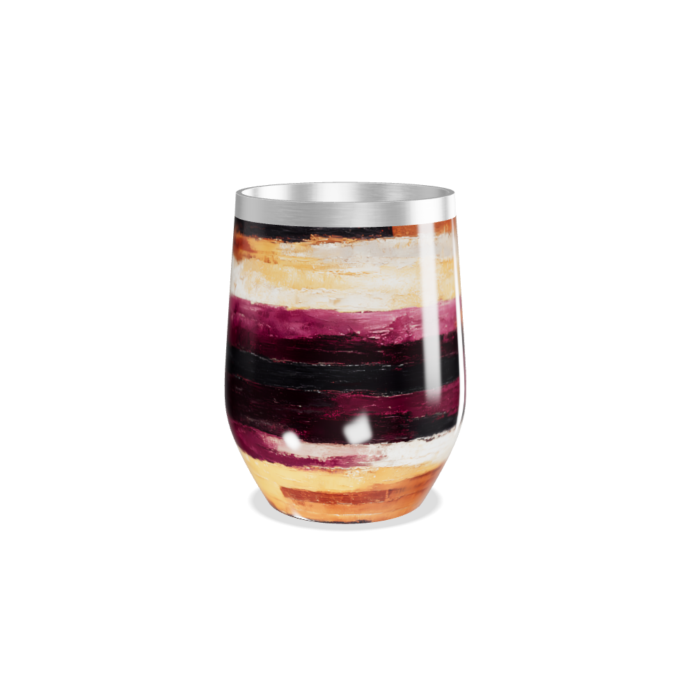 Copo Térmico Slim - Listrado Colorido Inox