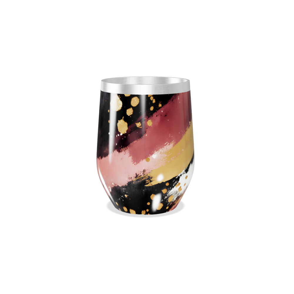 Copo Térmico Slim - Colorido com Dourado