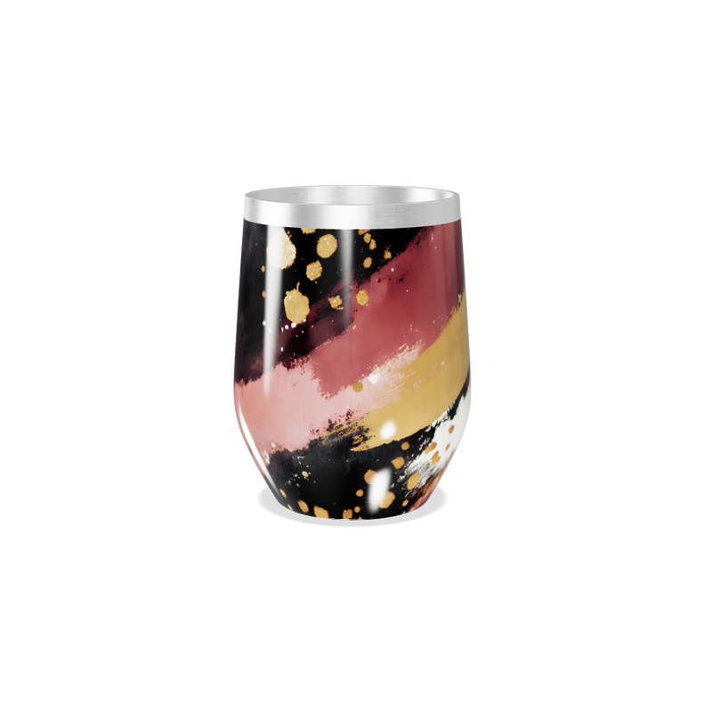 Copo Térmico Slim - Colorido com Dourado