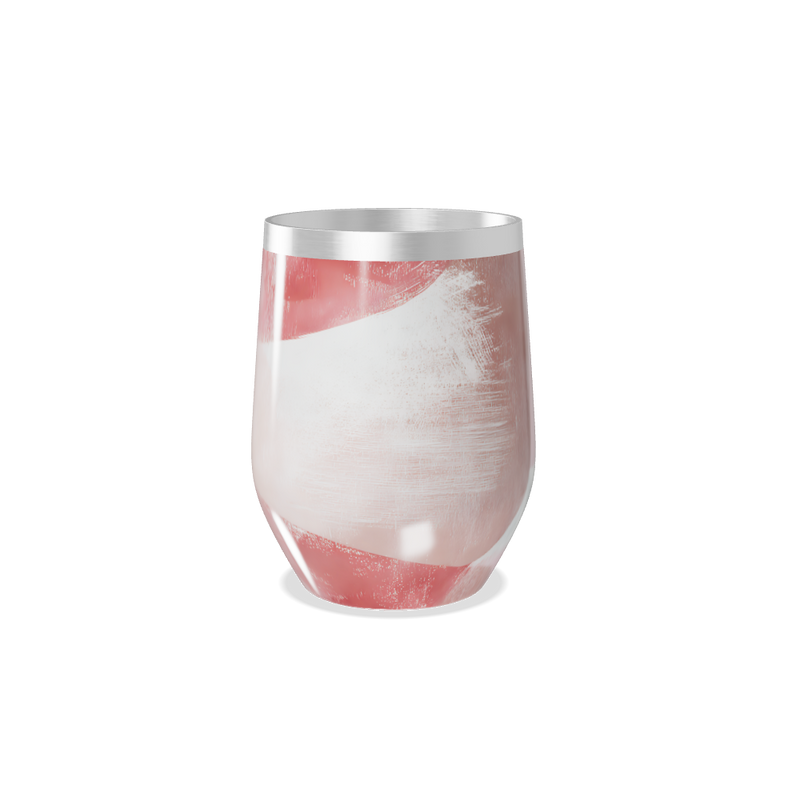 Copo Térmico Slim - Rosa com Faixa Branca