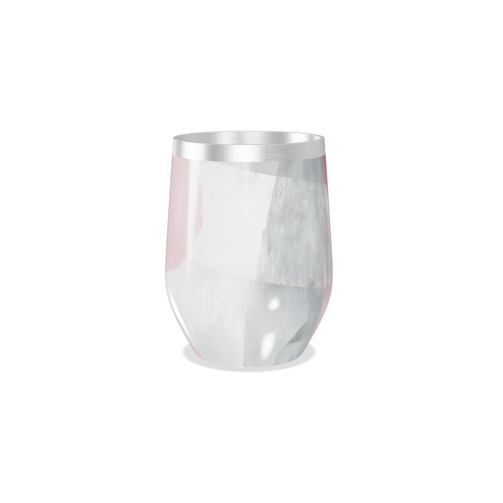 Copo Térmico Slim - Rosa com Faixa Branca