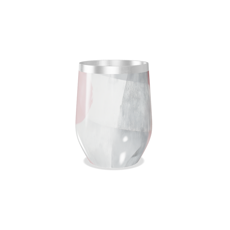 Copo Térmico Slim - Rosa com Faixa Branca