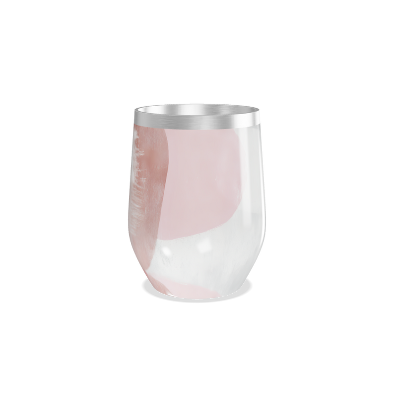 Copo Térmico Slim - Rosa com Faixa Branca