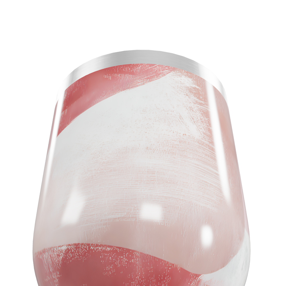 Copo Térmico Slim - Rosa com Faixa Branca