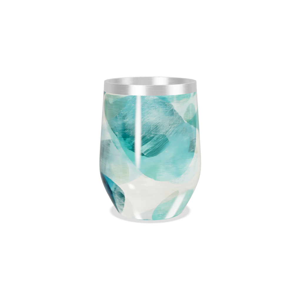 Copo Térmico Slim - Abstrato Verde Azul